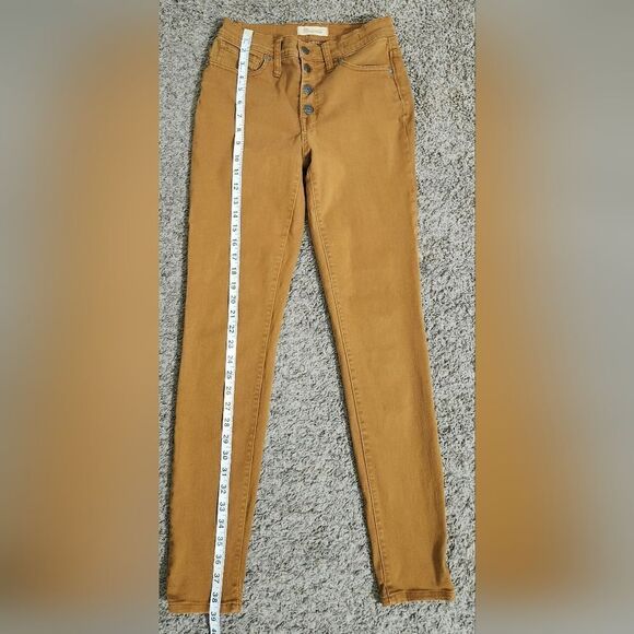 Madewell 9” Mid Rise Skinny Jeans Buttonfly Front Garment-Dyed  Women Size 27 - Picture 4 of 10